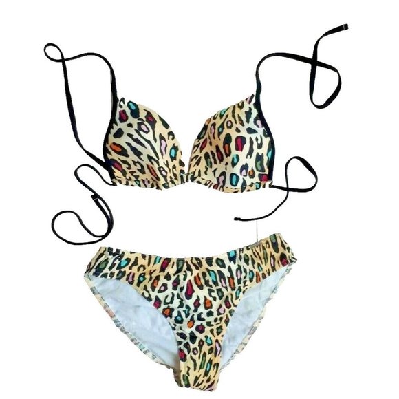 Beach Life Leopard  Bikini Set Swimwear Size 42 / M - Picture 1 of 1